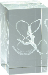 2100-17 Gymnastics Trophies glass CUB 8CM