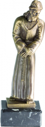 N005 Painted Christ, Imitation Bronze 22cm