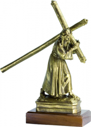 N014 Painted Christ, Imitation Bronze 31cm