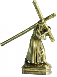 N015 Painted Christ, Imitation Bronze 28cm